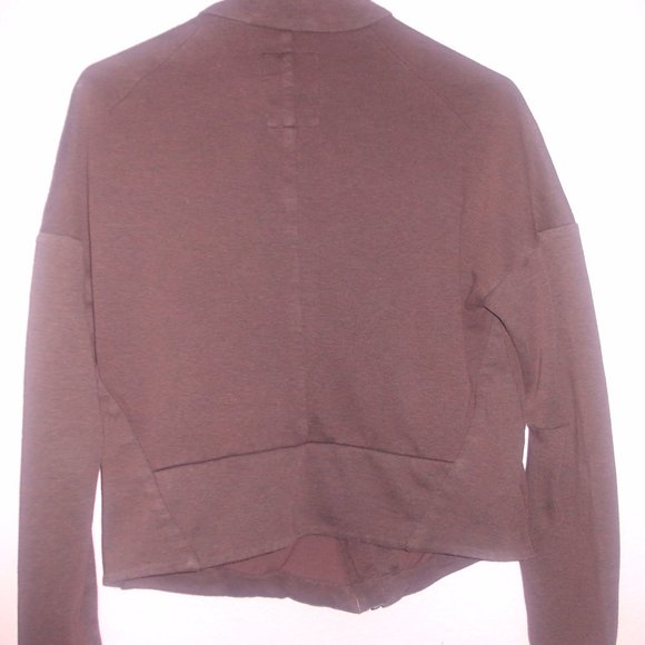 Adidas Stella McCartney Jacket Asymmetrical Burgundy Plum Heartracer Cross-fit - Picture 12 of 16